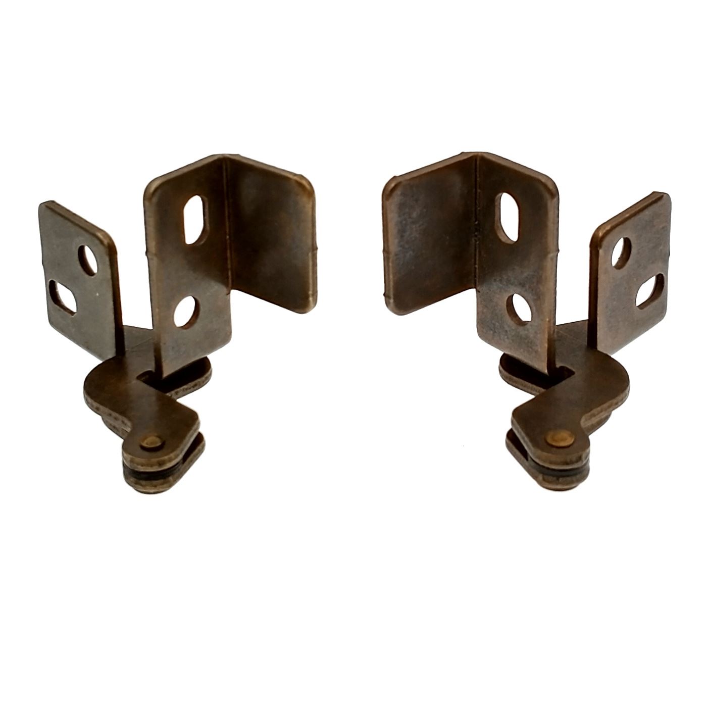 Left And Right Knife-Pivot Pin Cabinet Hinges 3/8" Inset Antique Brass PH1200-AB