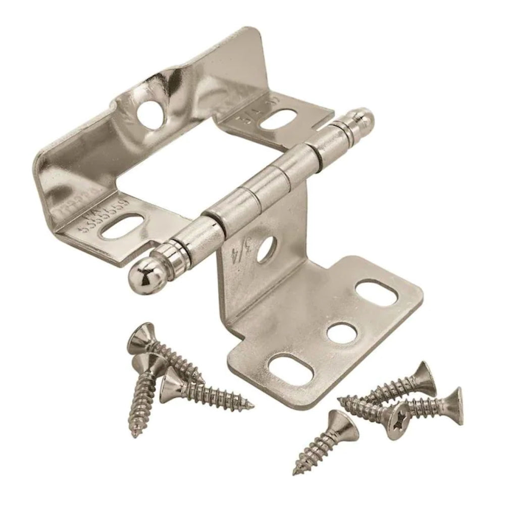 Amerock Functional Hardware Bright Nickel Full Wrap, Ball Tip Hinge PK3175TB14