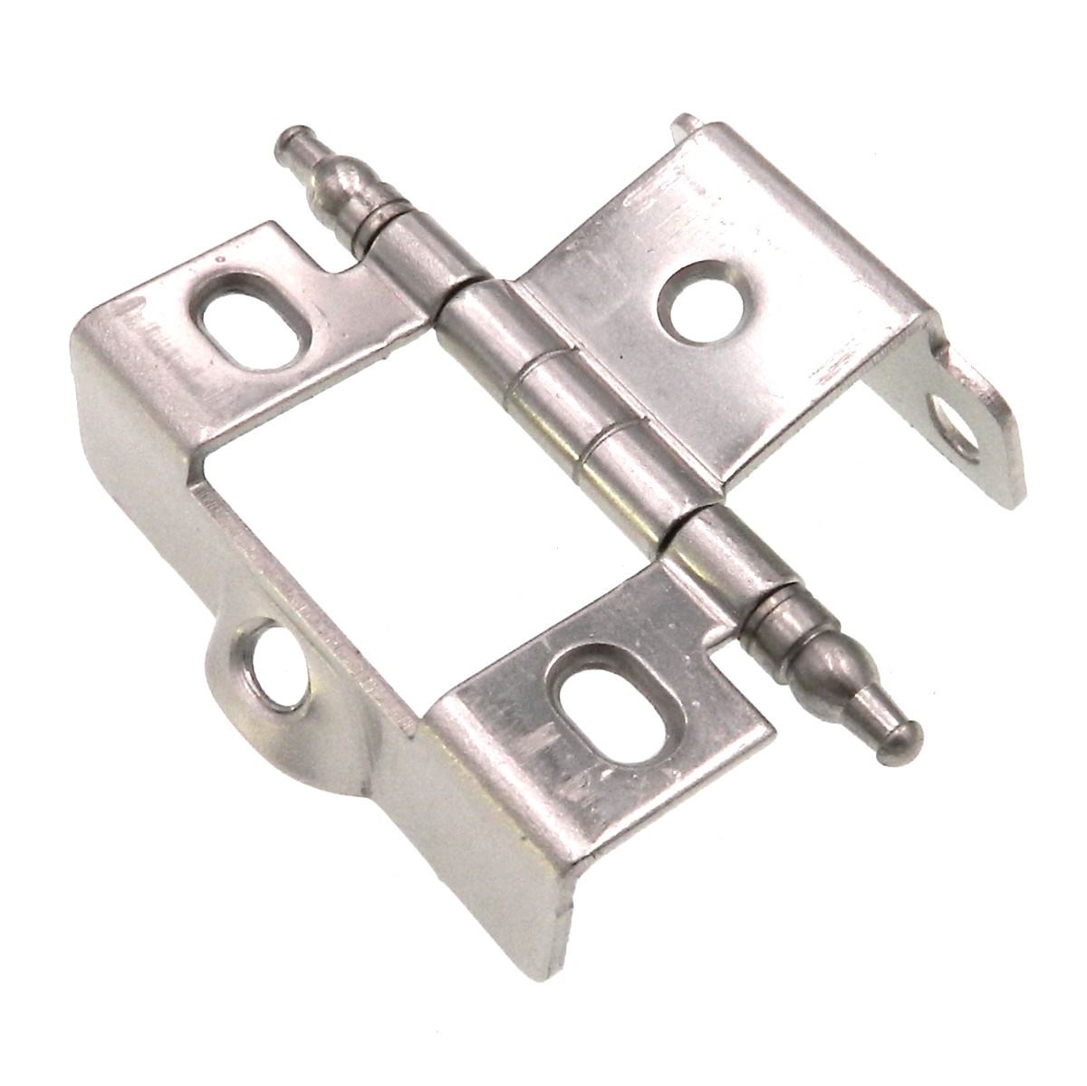 Amerock Sterling Nickel Inset Cabinet Hinge Full Wrap, Minaret Tip PK3175TMG9