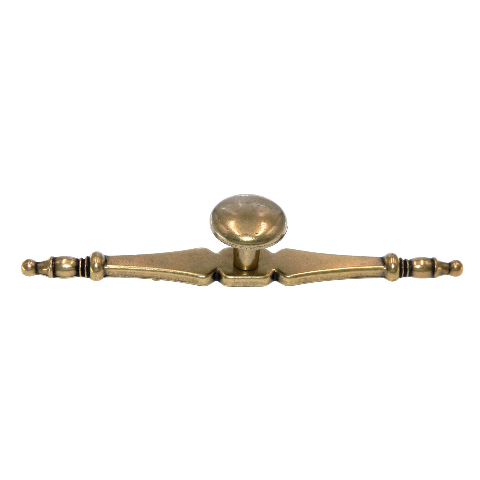 Amerock Legacy Burnished Brass Round Cabinet Knob with 6 1/4" Backplate PK547-BB