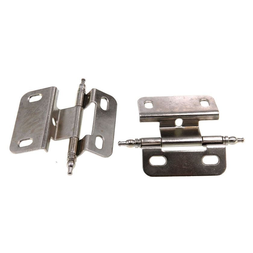 Pair of Amerock Minaret Tip Cabinet Hinges Partial Wrap 3/8" Inset PK7687T-14