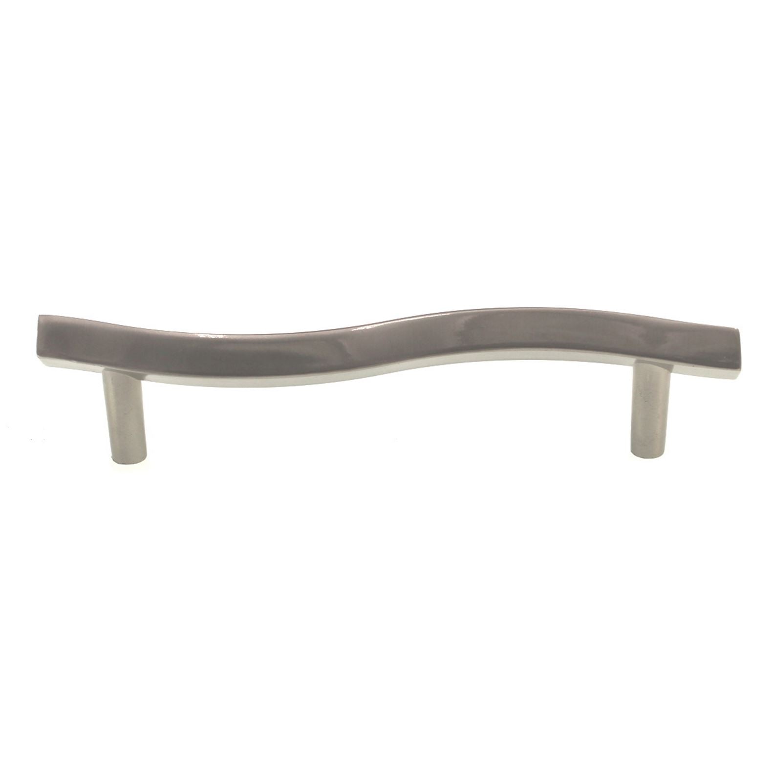 Liberty Angular Satin Nickel 3 3/4" (96mm) Ctr Curved Cabinet Bar Pull PN0403-SN