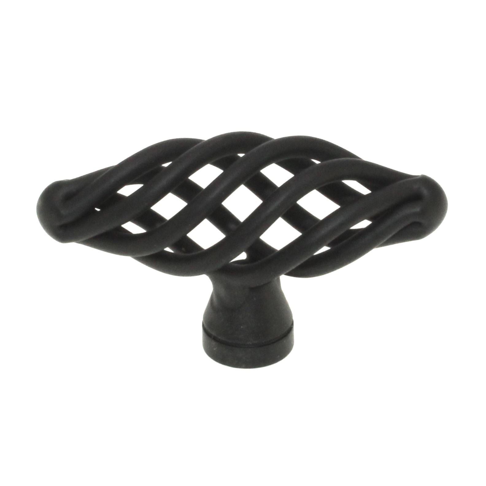 Liberty Forged Iron Flat Black 2" Birdcage Cabinet Knob PN0528V-FB-C7