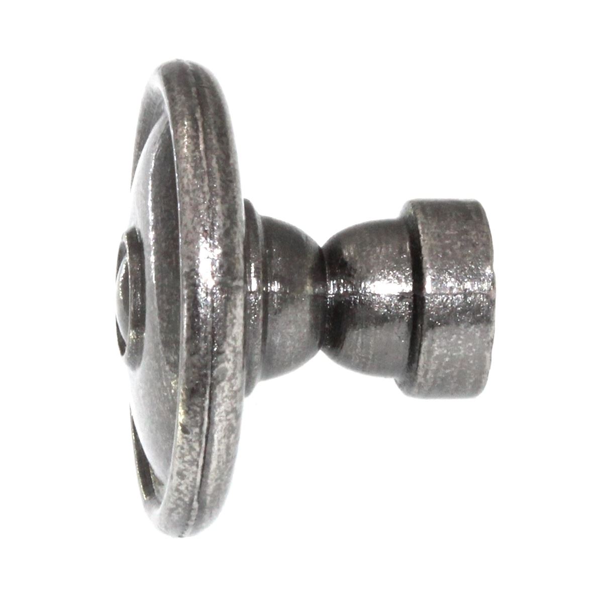 Liberty Rustique 1 1/2" Round Button Cabinet Knob Antique Pewter PN1310-AP