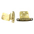 Pair National Lock Medalist Bright Brass 3/8" Inset Cabinet Hinges R390-3