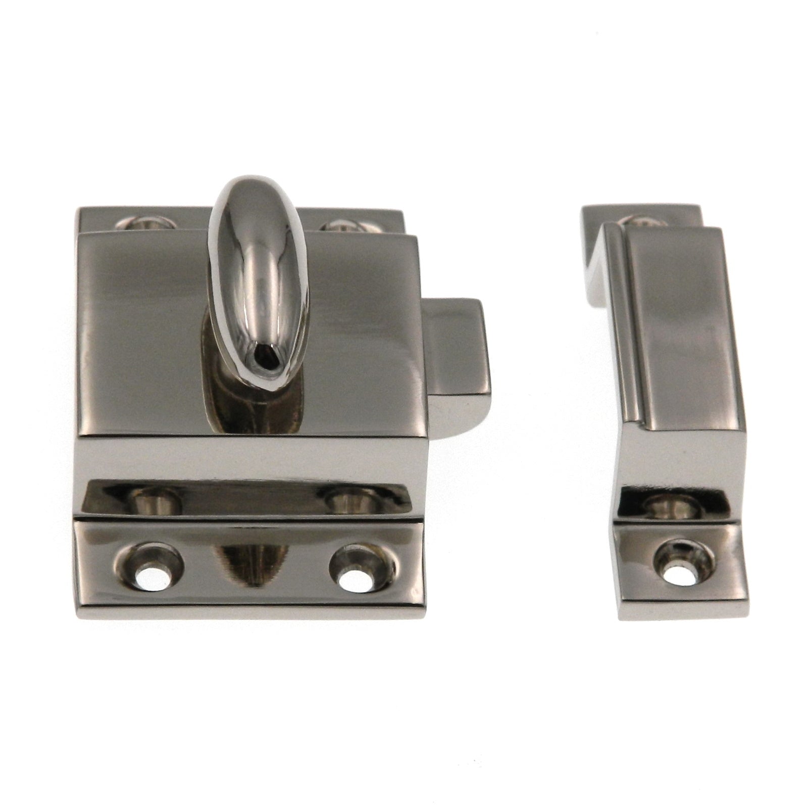 Cliffside SBCL-PN Solid Brass Knob Style Cabinet Latch in Polished Nickel