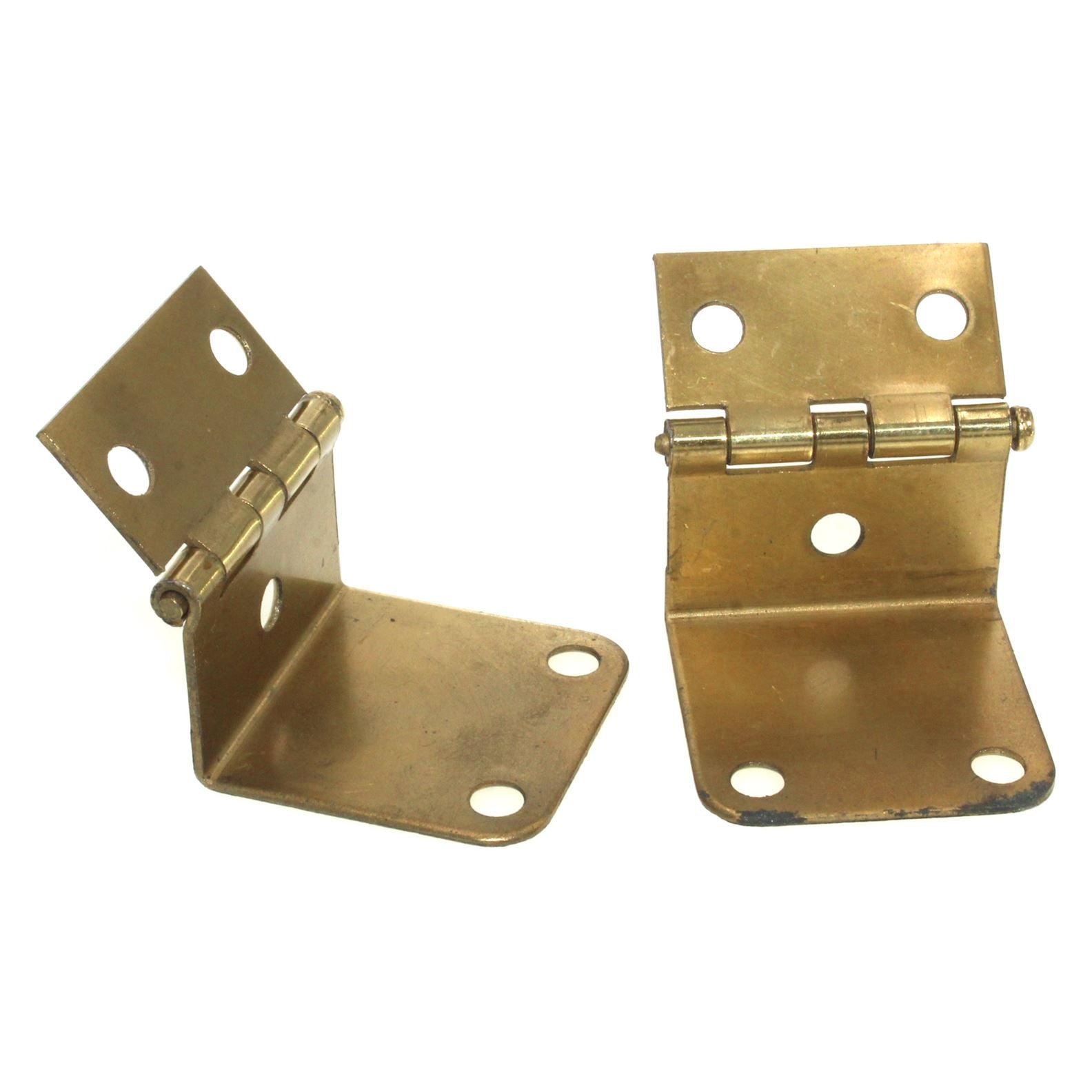 Pair Lawrence Brothers Bright Brass 3/4" Full Inset Cabinet Hinges SC1226-BB