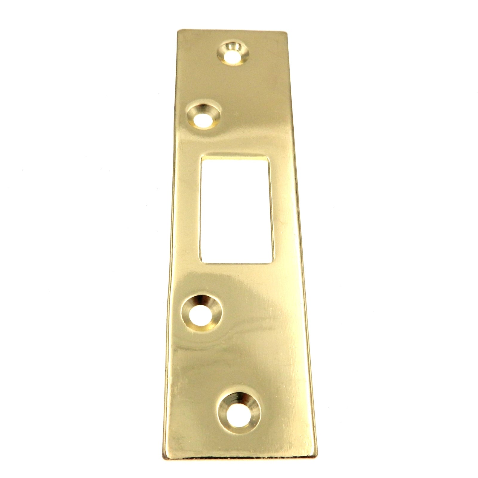 Warwick Door Deadbolt Security Strike Plate Reinforcer, Polished Brass SH1002PB