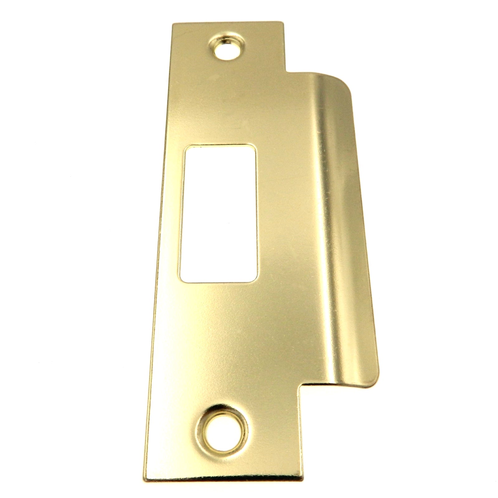 Warwick Door Heavy Duty Large Lip Strike Plate, Polished Brass SH1005PB