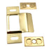 Warwick Door Adjustable Latch Strike Plate, Polished Brass SH1010PB