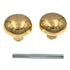 Warwick Solid Brass Round Passage Door Knob Set, Polished Brass SH1022PB