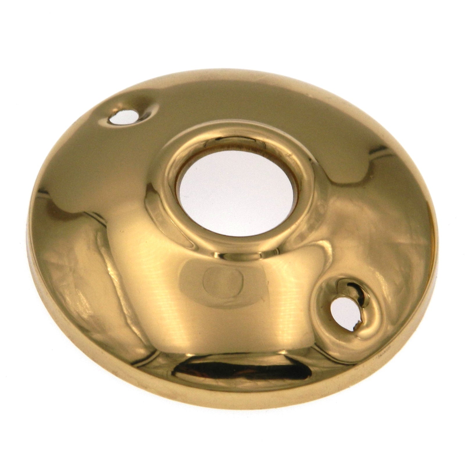 Set of Warwick Standard Round Door Knob Rosettes, Polished Brass SH1024PB