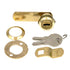 Warwick Cabinet & Drawer Lock, Max Thickness: 1/4", Polished Brass SH1035PB