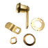 Warwick Cabinet & Drawer Lock, Max Thickness: 1/2", Polished Brass SH1038PB