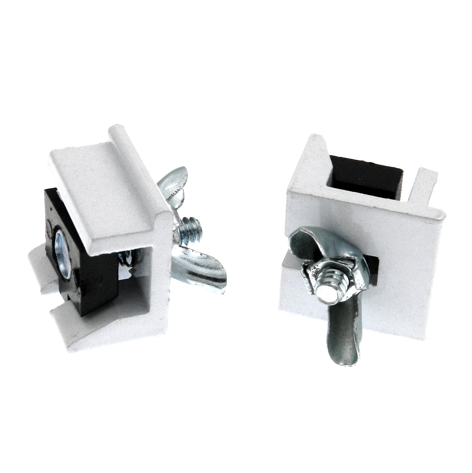 Set of Warwick Screw Window Anti-Marring Slide Stop Locks, White SH1050W