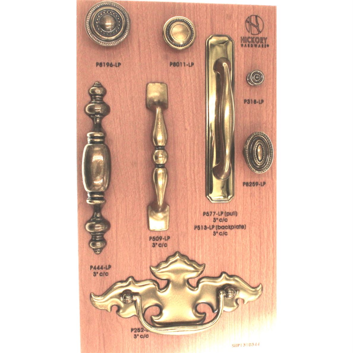 Belwith Manor House Lancaster Brass 3" Ctr. Cabinet Pull Backplate P513-LP