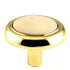 Siquar 1 1/4" Polished Brass and Almond Round Cabinet Knob SIQ6302A