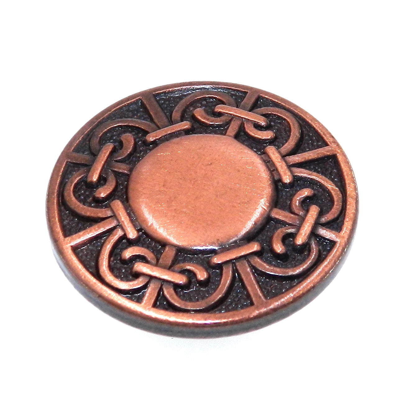 Amerock Renaissance Antique Copper 1 3/8" Round Cabinet Knob Pull BP800-AC