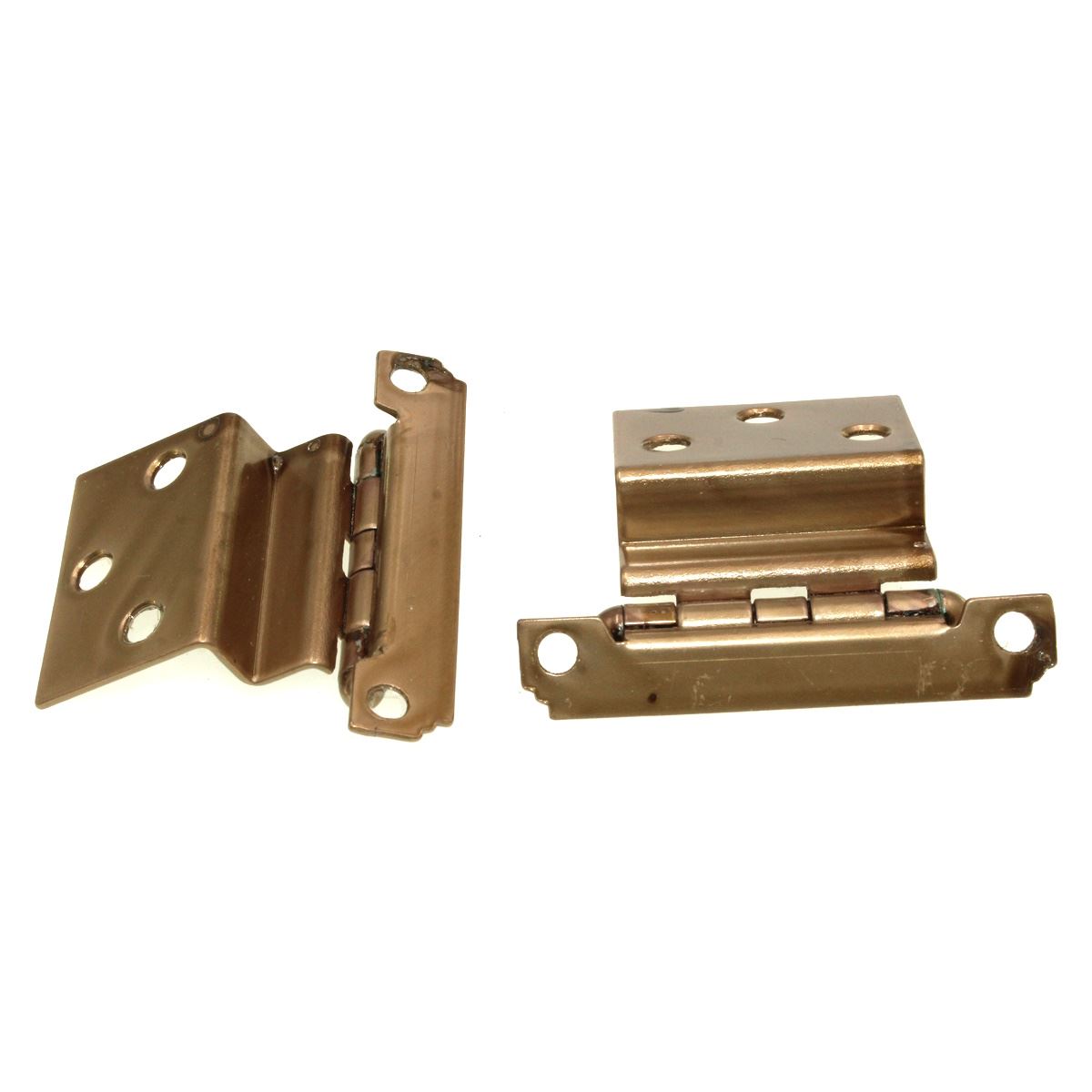 National Mfg. Dull Bronze 3/8" Inset Art Deco Face Cabinet Hinge 2 Pack V460D-10