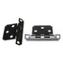 National Mfg. Dead Black Art Deco Face Mount Flush Cabinet Hinge 2 Pack V460S-1D