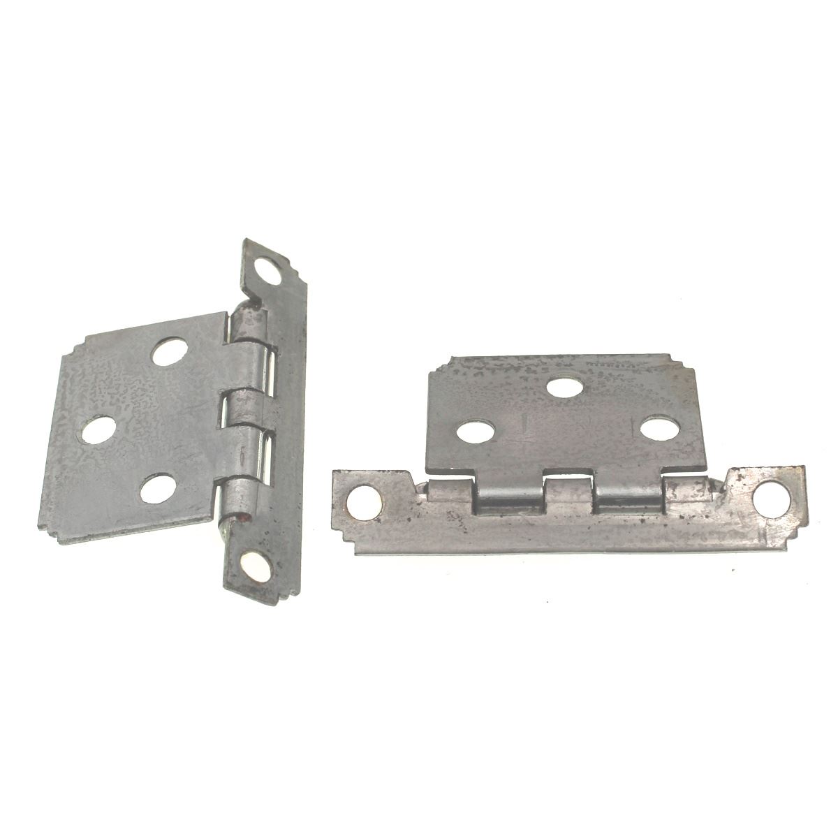 National Mfg. Zinc Art Deco Face Mount Flush Cabinet Hinges 2 Pack V460S-2G