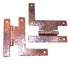 Pair Stanley Square Hammered Antique Copper "HL" Hinges for Flush Doors W858-D3