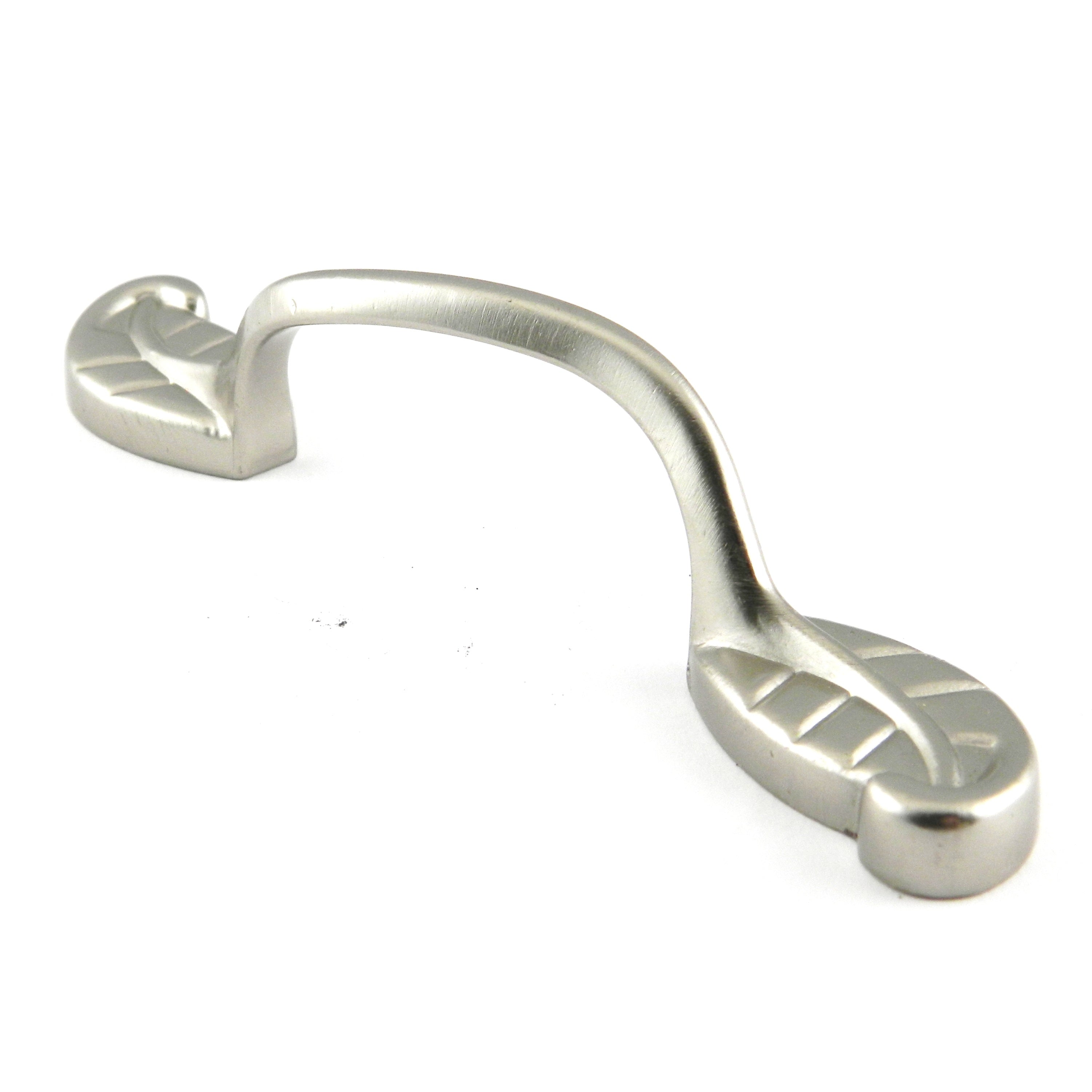 WCH WH100-SN Satin Nickel 3"cc Arch Leaf Cabinet Handle Pull