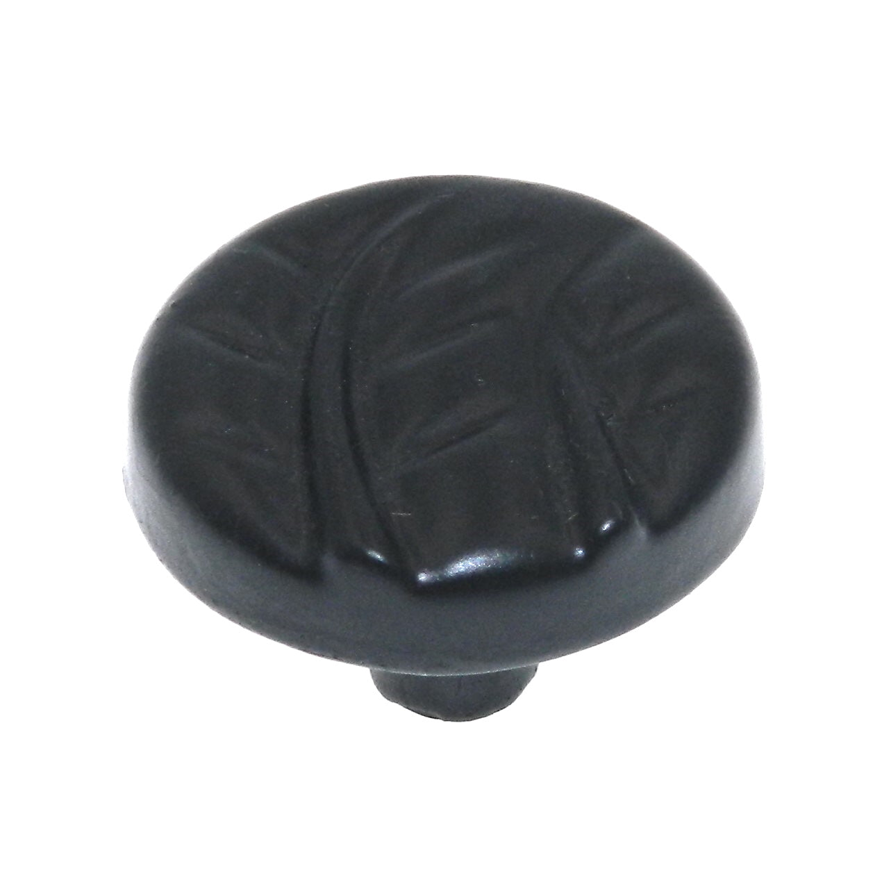 WCH 1 1/4" Black Round Leaf Cabinet Knob WH103-BLK